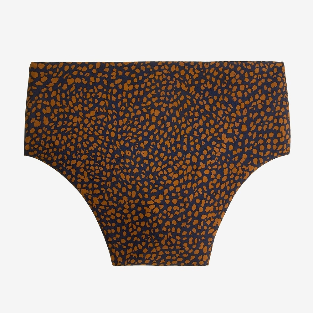 NWT J. Crew High-Cut Waist Bikini Bottom Spot-On Print Animal M Summer Vacation